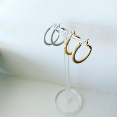 Sandpaper Hoop Earrings