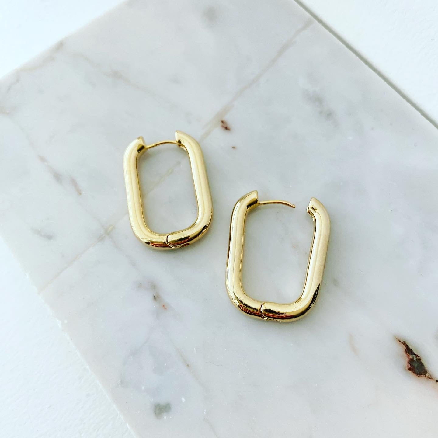 Bold Oval Hoop Earrings