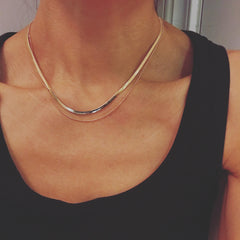 Layered Necklace: Herringbone