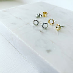 Demi Circle Teeny Earrings