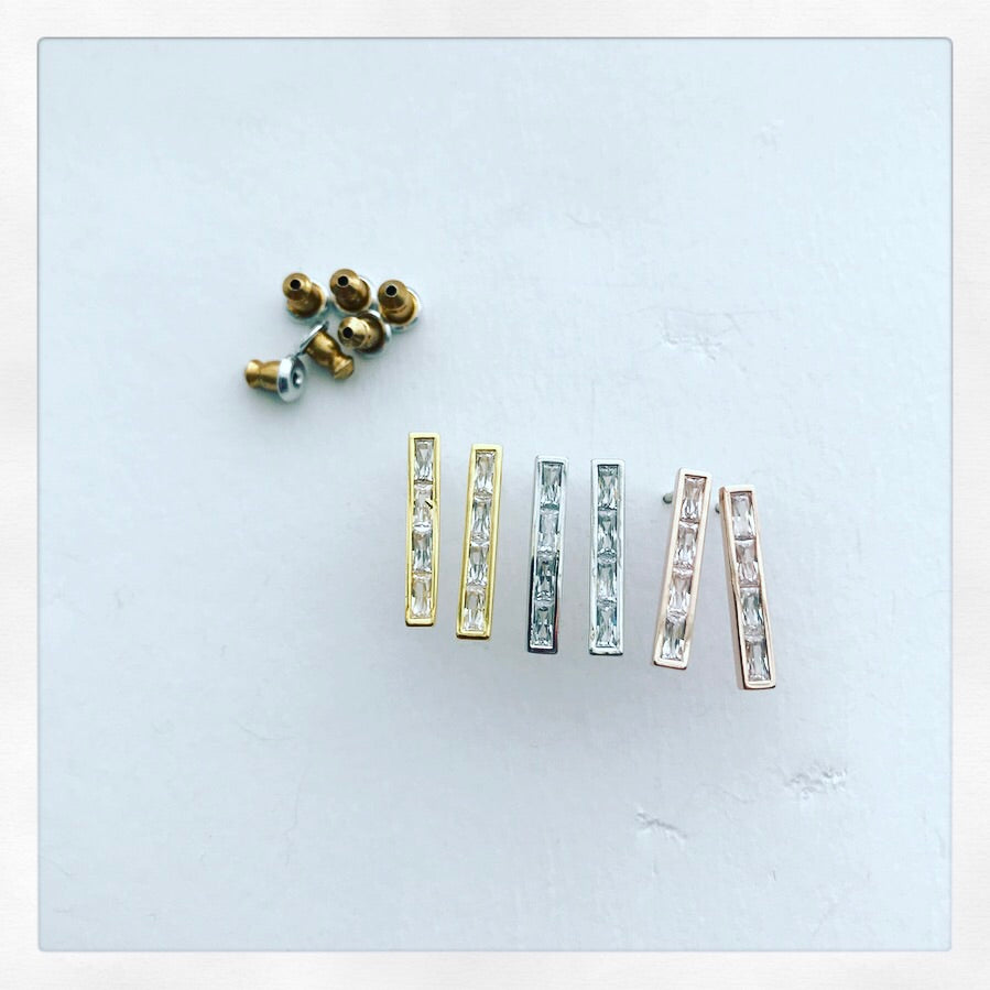Long Bar (Baguette) Earrings