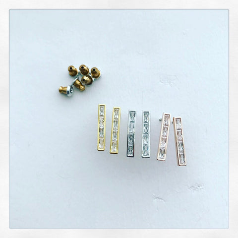 Long Bar (Baguette) Earrings