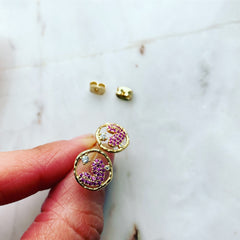 Pink Heart Earrings