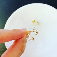 Solo CZ Split Earrings