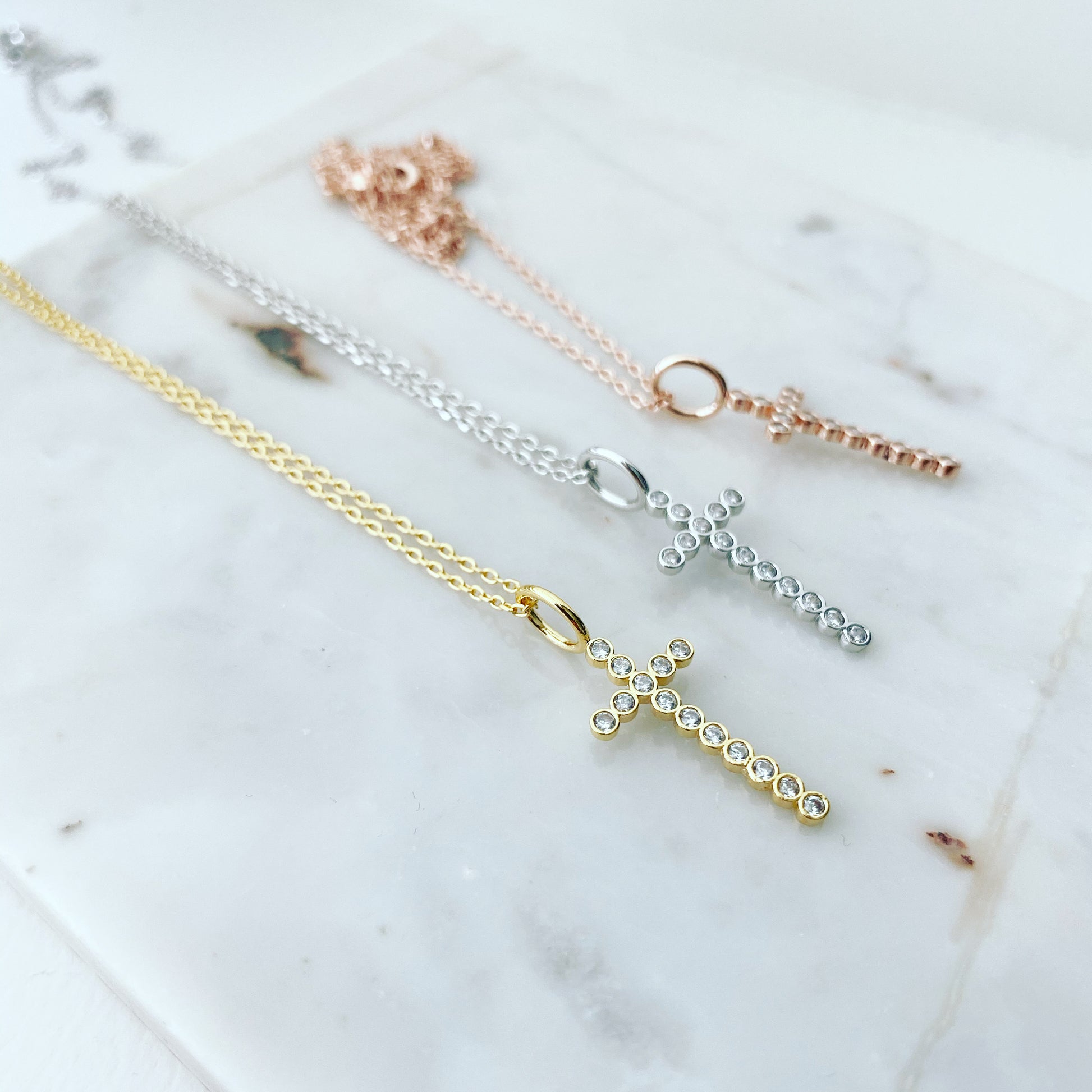 Cubic Cross Necklace