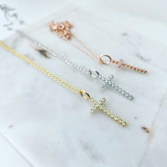 Cubic Cross Necklace