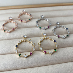 Wreath Drop Earrings (Multicolor)
