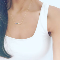 Rainbow Bar Necklace