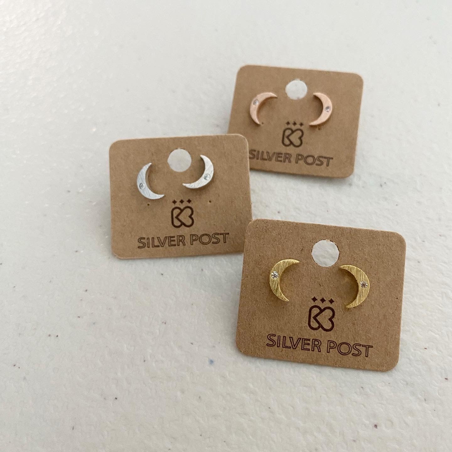 Moon CZ Earrings