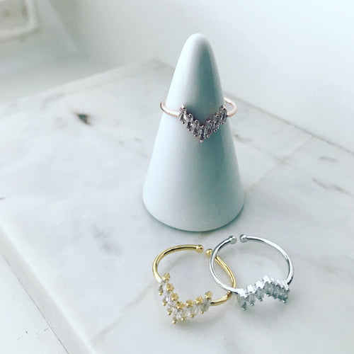 Baguette V Ring