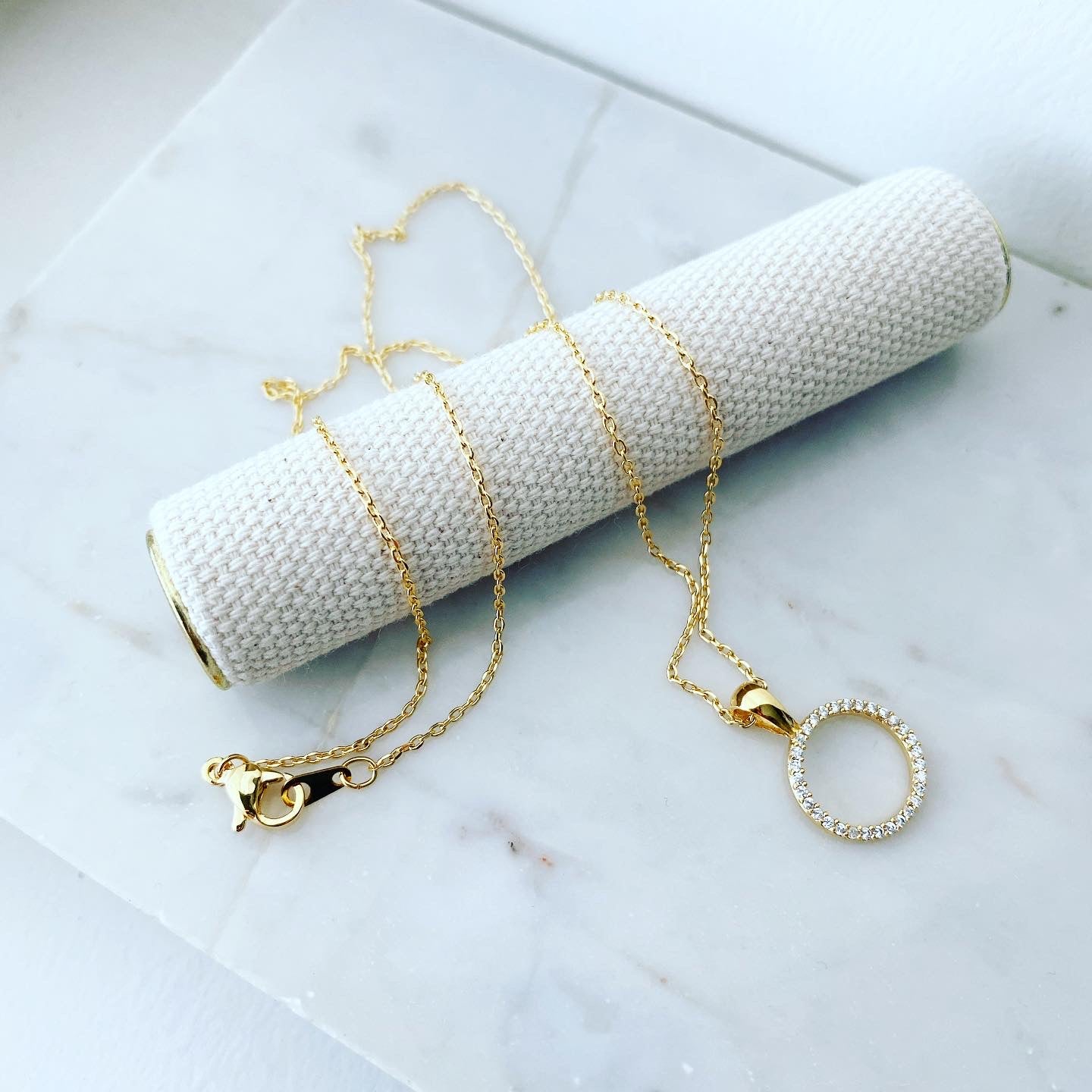 Pavé Karma Circle Necklace