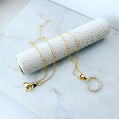 Pavé Karma Circle Necklace