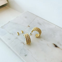 Triple Rope Hoop Earrings