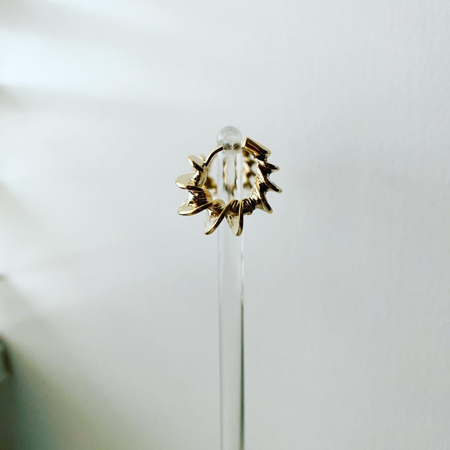 Huggie Hoop Earrings: Corkscrew
