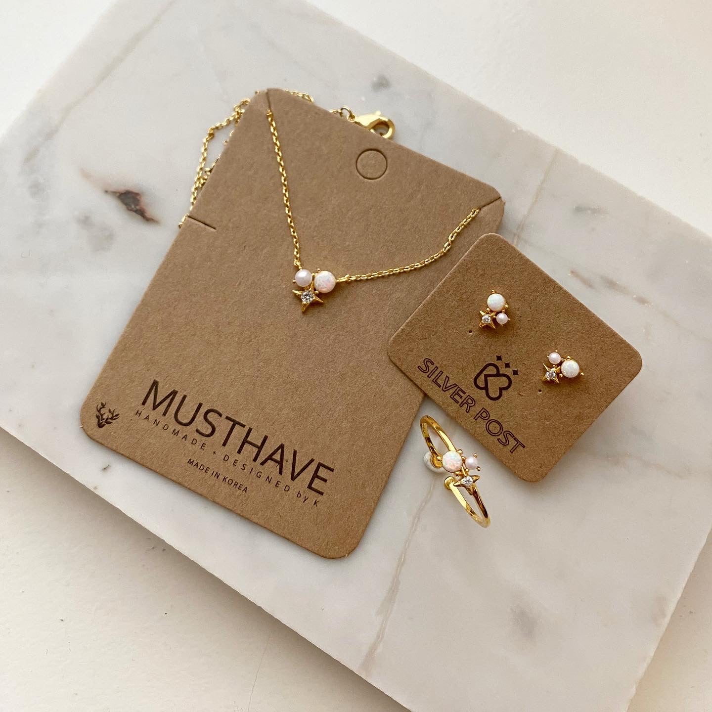 Opal & Pearl Duet Necklace