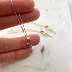 Rose Stem Necklace