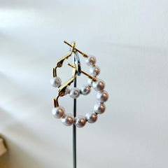 Pearl Simplicity Hoop Earrings