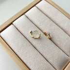 Huggie Hoop Earrings: Single Flower