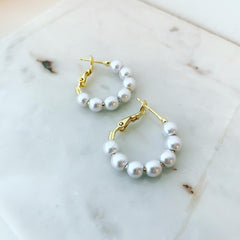 Pearl Simplicity Hoop Earrings