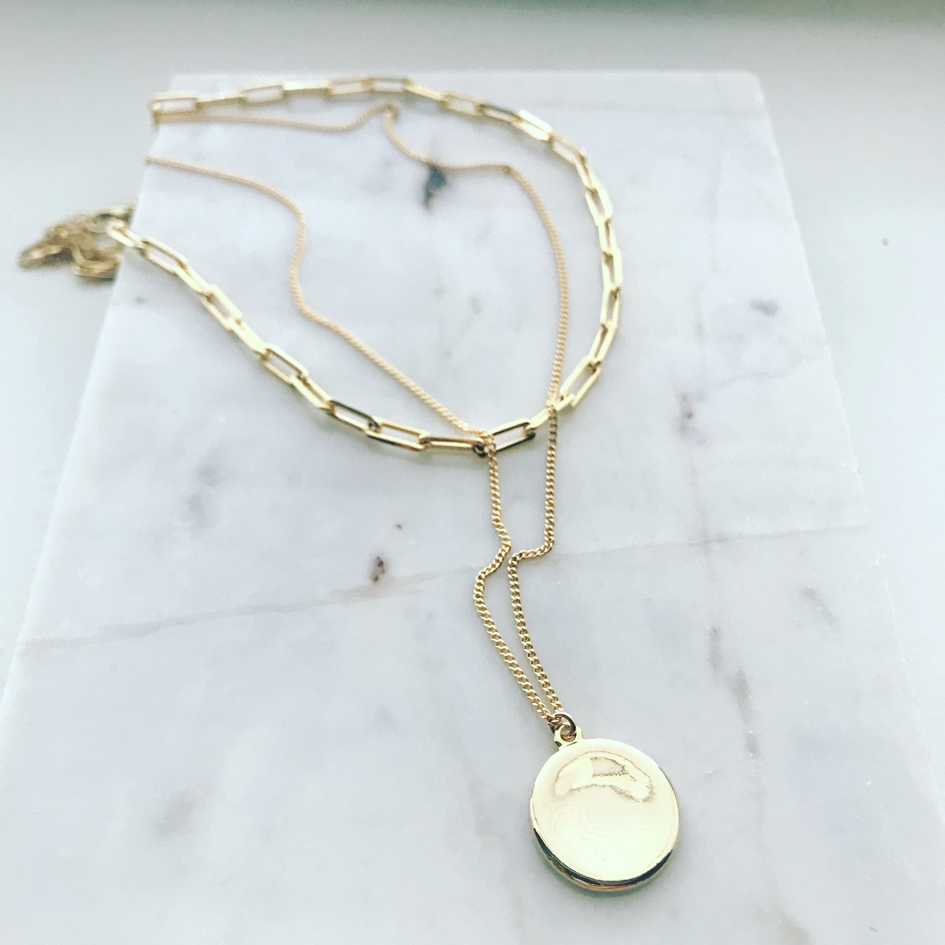 Layered Necklace: Coin Nugget