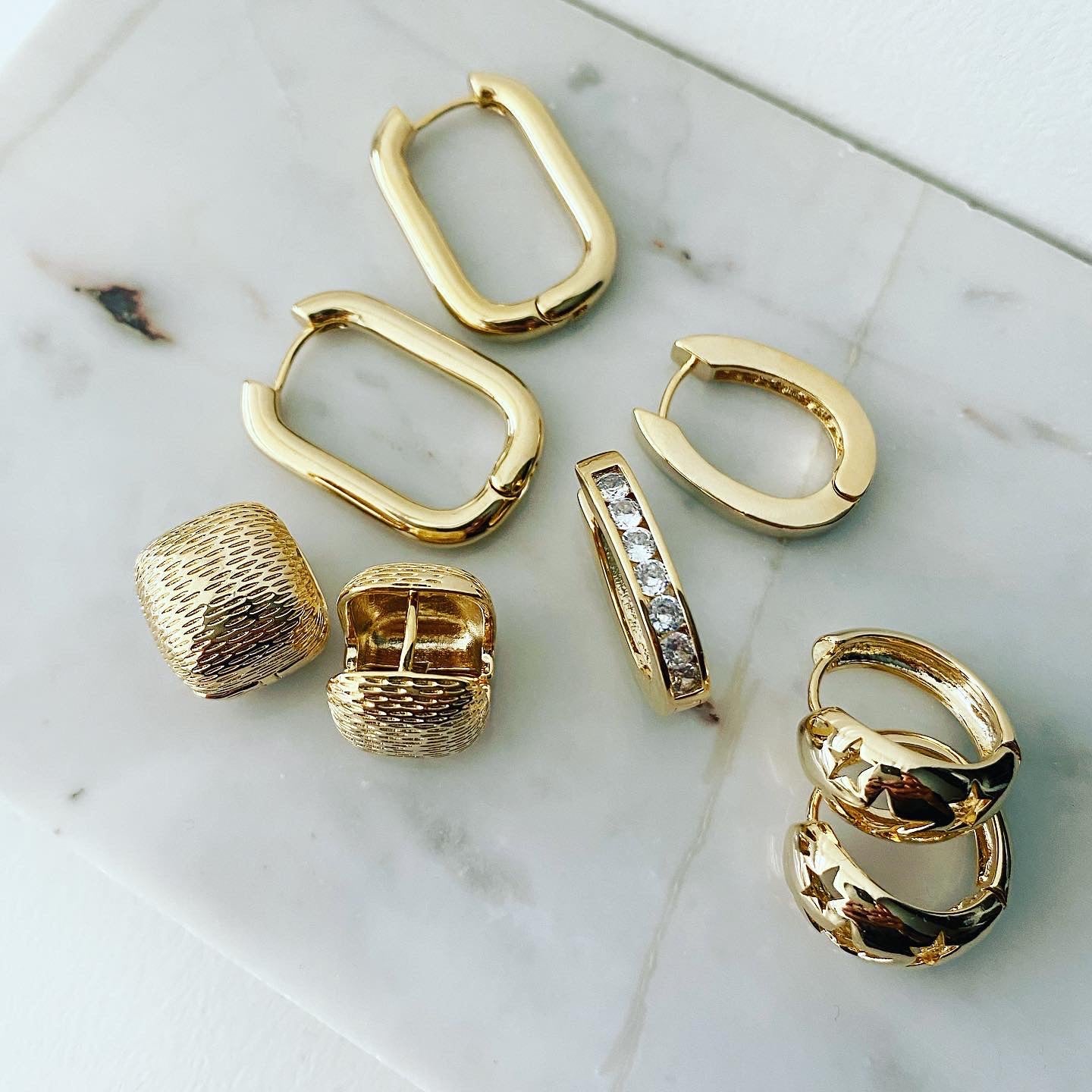 Bold Oval Hoop Earrings