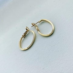 Oval Diacut Hoop Earrings