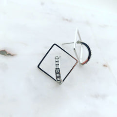 Floating Square Hoop Earrings