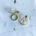 Front-Back: Pavé Open Circle Earrings