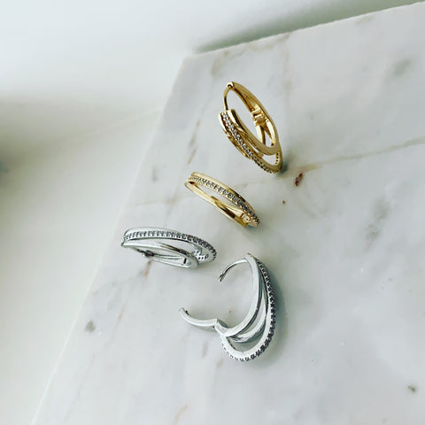 Triplex Hoop Earrings
