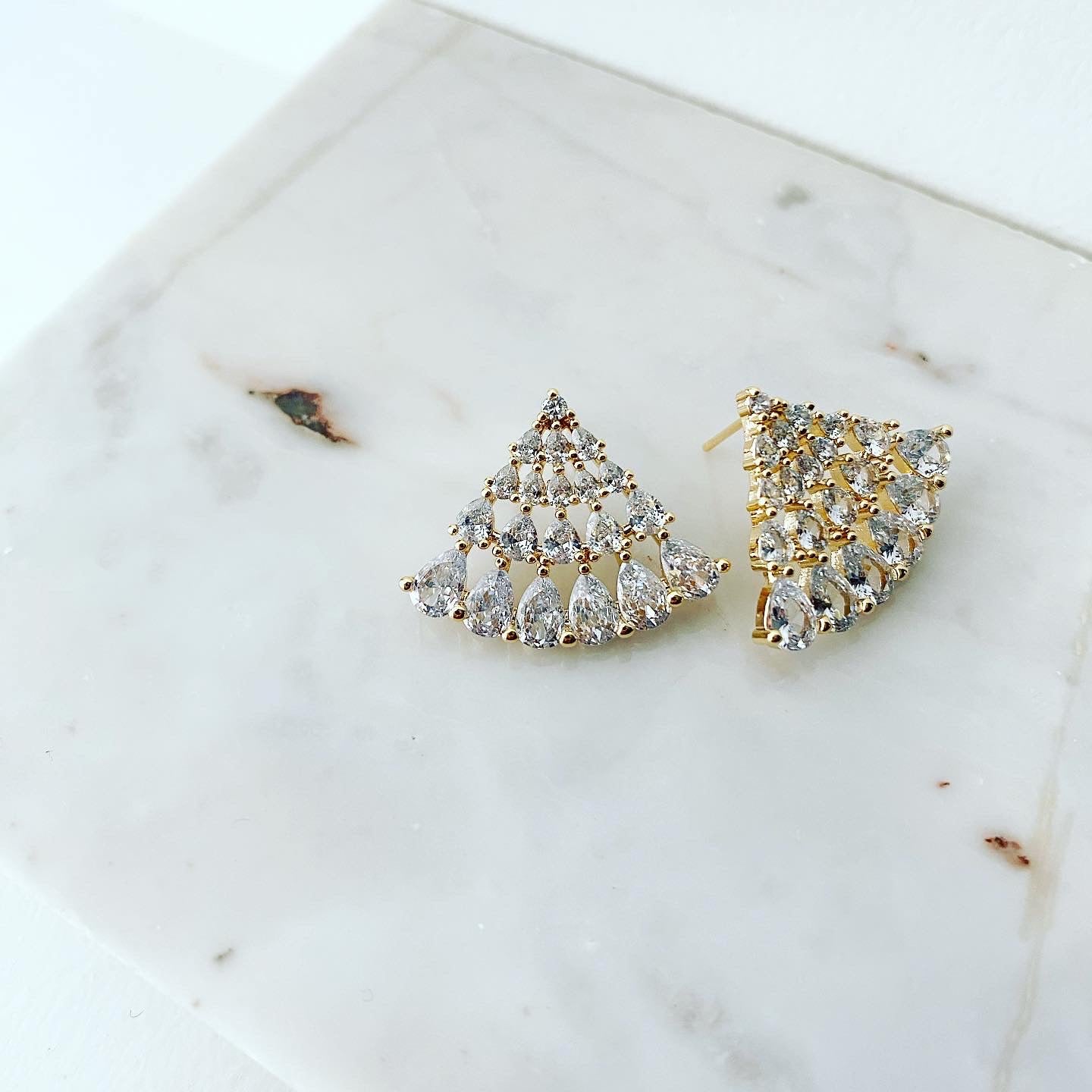 Teardrop Pyramid Earrings