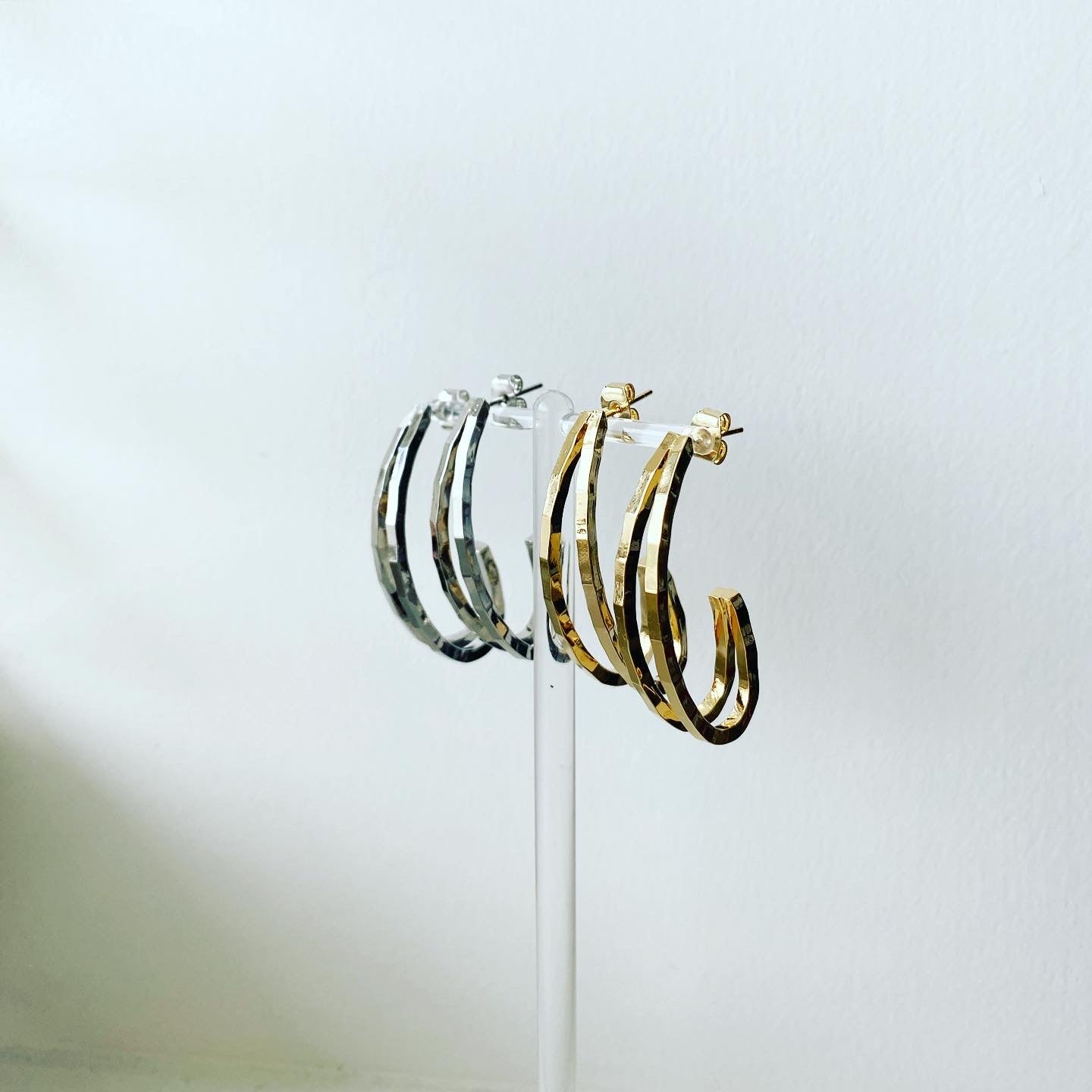 Rigid Banana Hoop Earrings