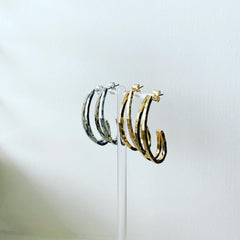 Rigid Banana Hoop Earrings