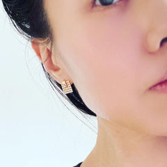 Square Matrix Earrings