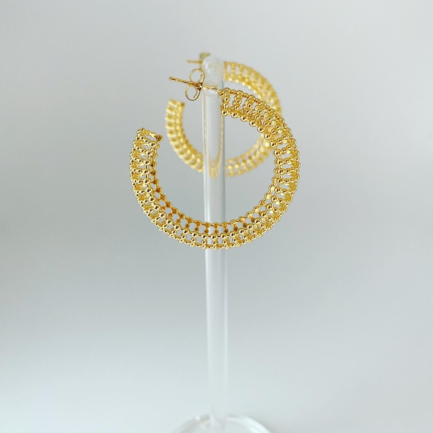 Dotty Spine Hoop Earrings