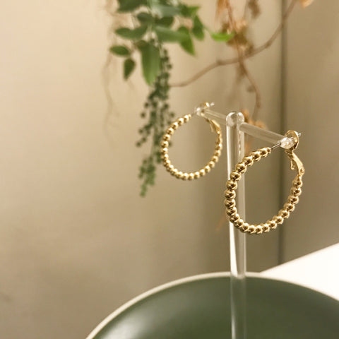 Dotty Beaded Hoop Earrings