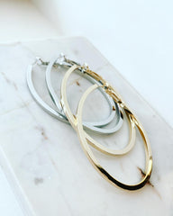MVP Shiny Hoop Earrings