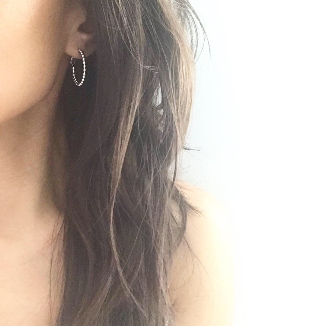 Dotty Beaded Hoop Earrings