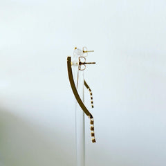 Long Bar Bling Trim Earrings