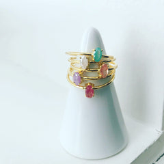 Zirconia (CZ): Oval Ring