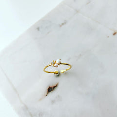 Opal & Pearl Duet Ring