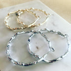 Hammered Hoop Earrings