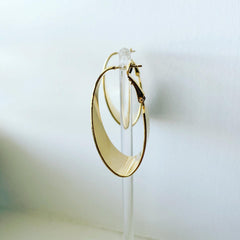 Matte Broad Hoop Earrings