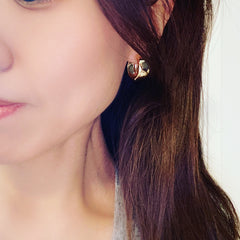 Wide Bungee Hoop Earrings
