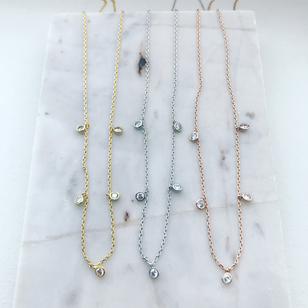 CZ Dangle Necklace