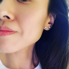 Teardrop Fan Climber Earrings