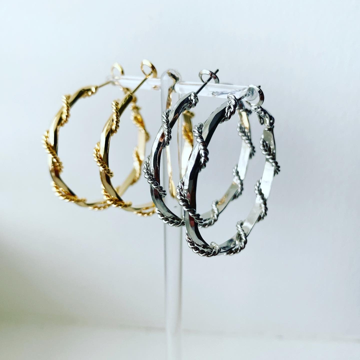 Braid Wrap Hoop Earrings