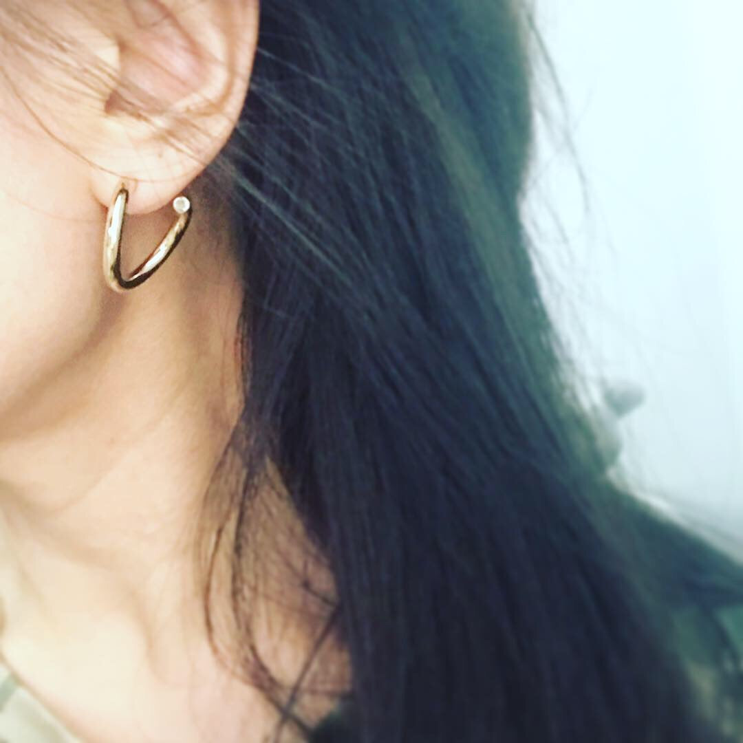 Warped Hoop Earrings