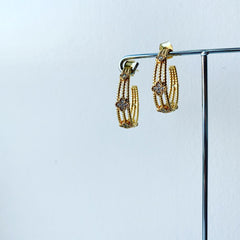 Clover Cable Hoop Earrings