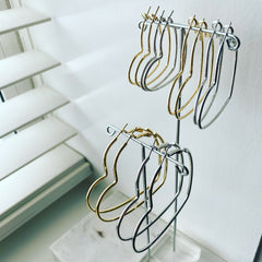 Timeless Heart Hoop Earrings