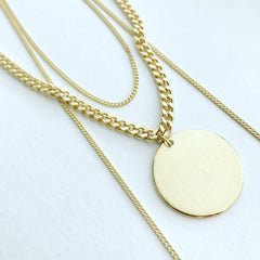 Layered Necklace: Big Medallion